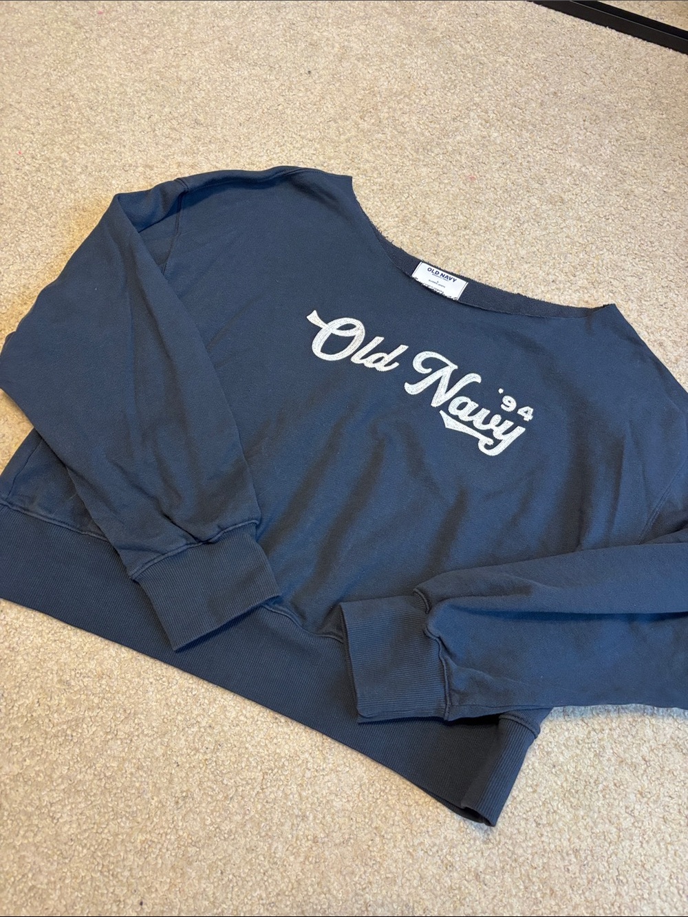 Off the shoulder old navy sweatshirt